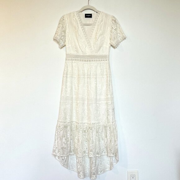 THE KOOPLES Light Long Dress with Lace Detailing - Picture 2 of 8